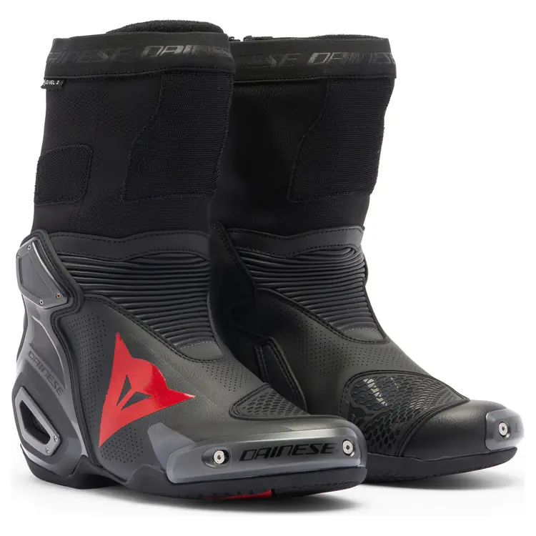 Dainese Racing Motorcycle Boots - Axial 2 Air Black/Black/Fluo-Red - Image