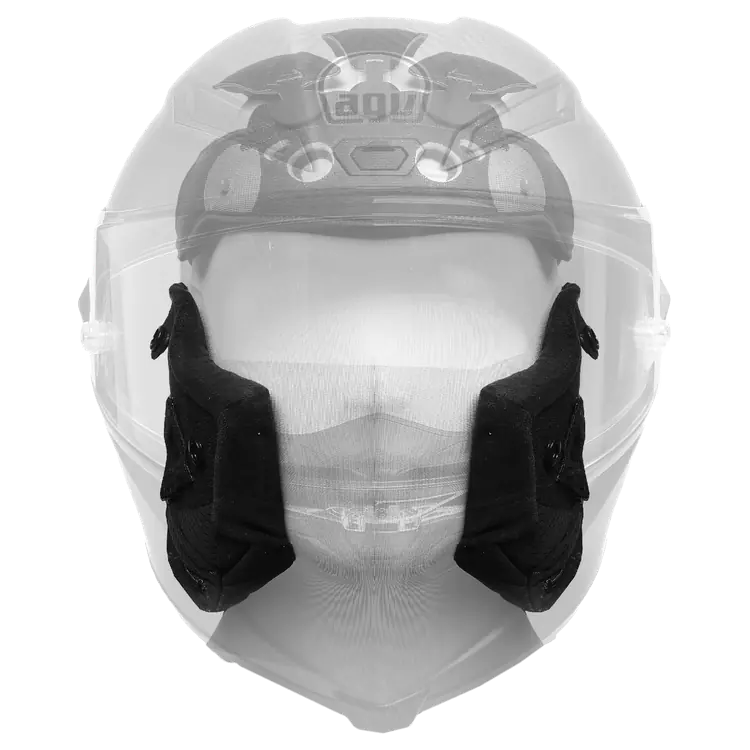 AGV Pista GP RR Motorcycle Helmet Liners - Cheek Pads Yellow - Image