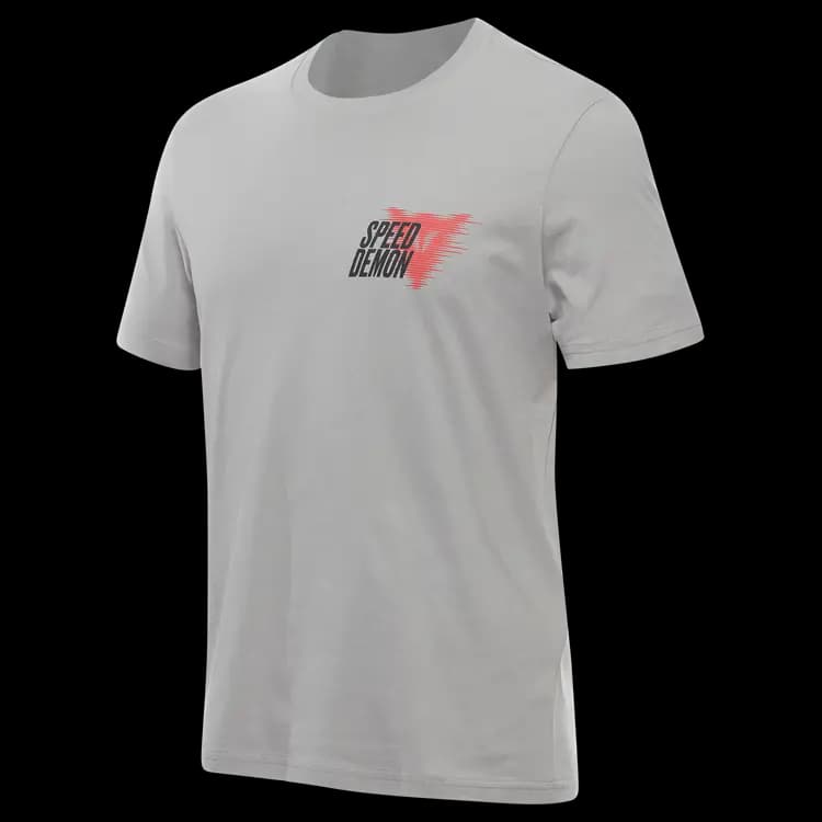Dainese Motorcycle T-Shirt - Speed Demon Veloce Grey-Ash - Image