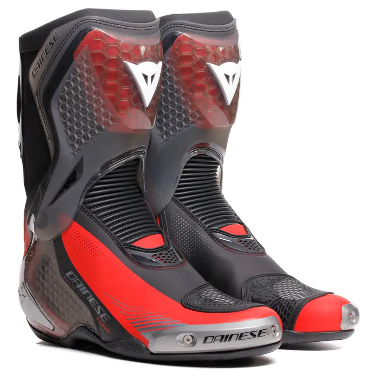 Dainese Racing Motorcycle Boots - Torque 4 S Black/Lava-Red - Image