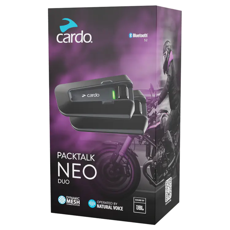 Cardo Motorcycle Helmet Bluetooth Intercom – Packtalk Neo Duo - Image