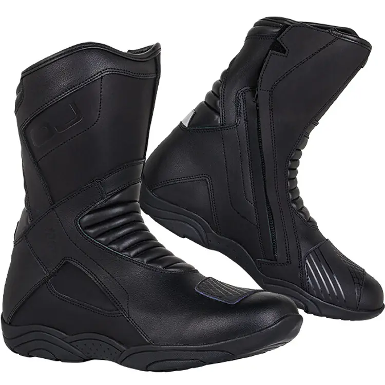 OJ Waterproof Touring Motorcycle Boots - Middle Black - Image