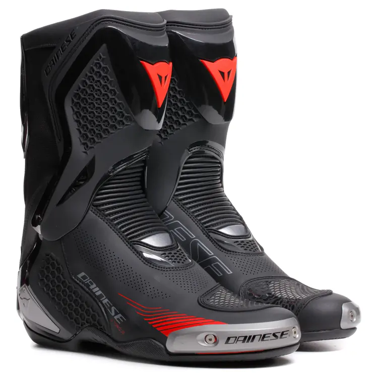 Dainese Racing Motorcycle Boots - Torque 4 Air Black/Lava-Red - Image