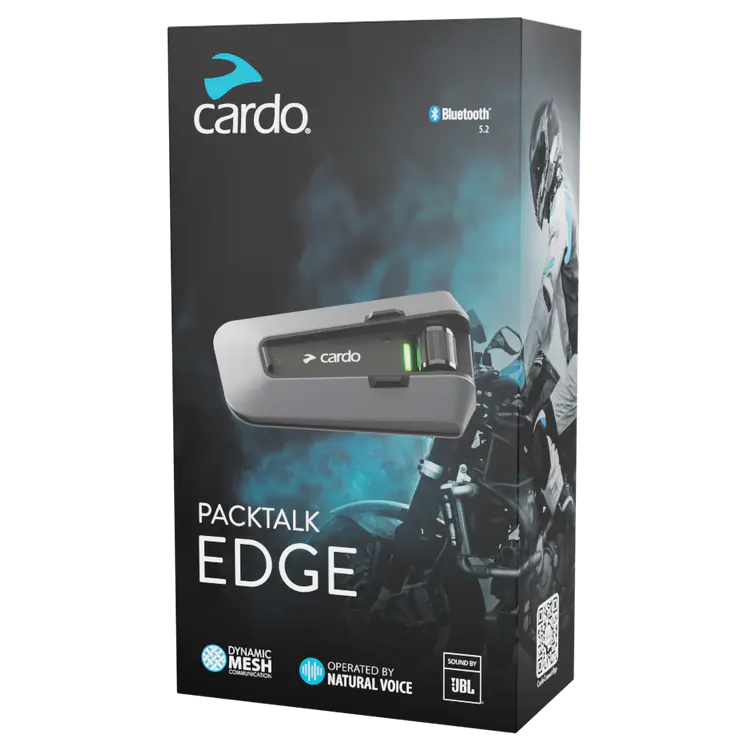 Cardo Motorcycle Helmet Bluetooth Intercom – Packtalk Edge Single - Image