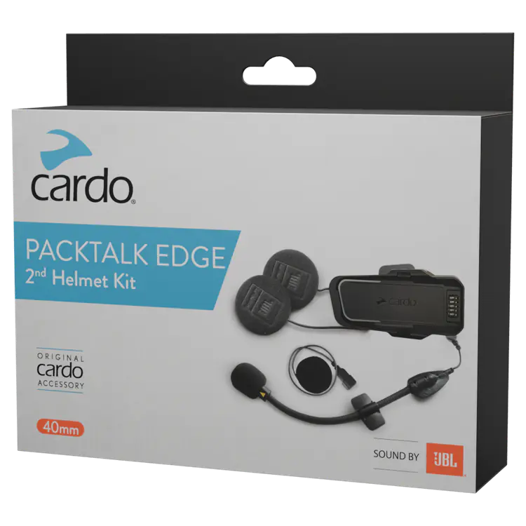 Cardo Motorcycle Helmet Bluetooth Intercom – Packtalk Edge/Pro 2nd Helmet Kit - Image