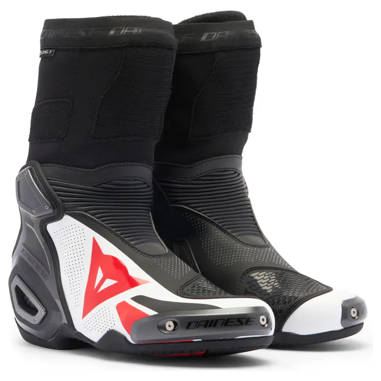 Dainese Racing Motorcycle Boots - Axial 2 Air Black/White/Lava-Red - Image