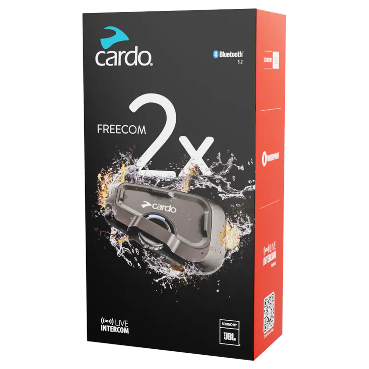 Cardo Motorcycle Helmet Bluetooth Intercom – Freecom 2X Single - Image