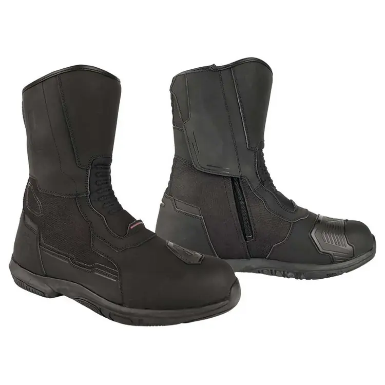OJ Waterproof Touring Motorcycle Boots - Turn Black - Image