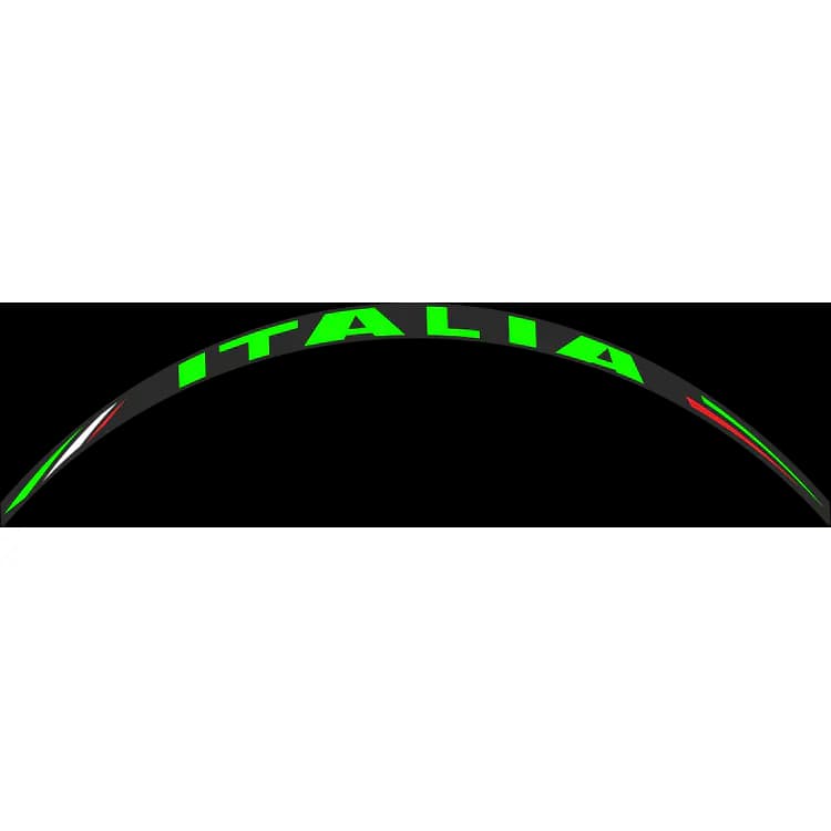 OneDesign Motorcycle Rim Sticker - Italia Fluo-Green DCW45P - Image