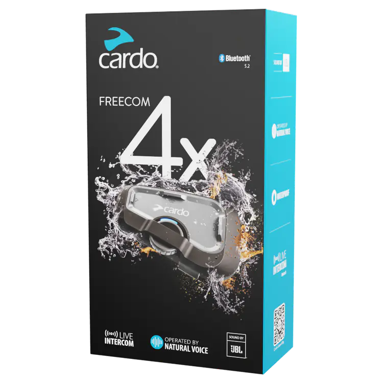Cardo Motorcycle Helmet Bluetooth Intercom – Freecom 4X Single - Image