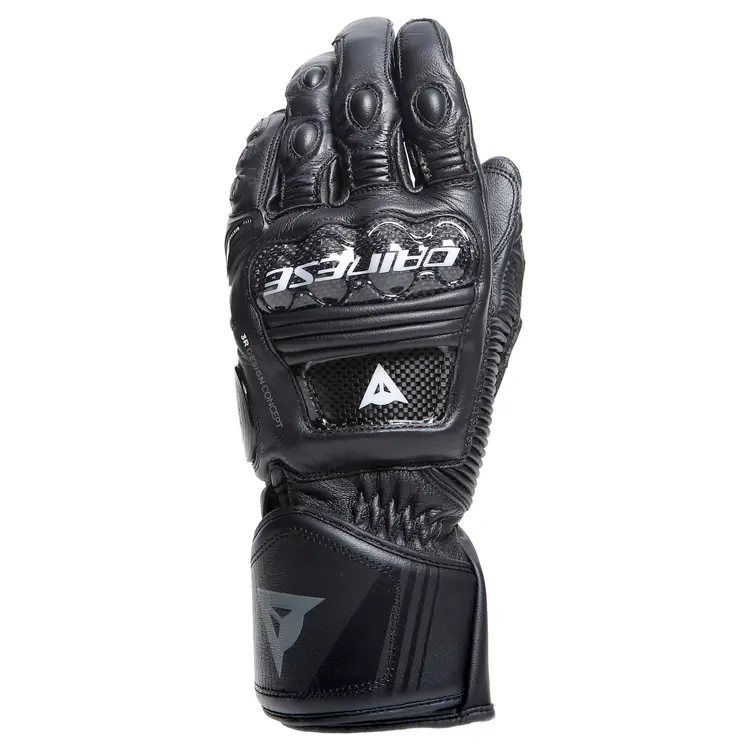 Dainese Leather Motorcycle Gloves - Druid 4 Black/Black/Charcoal-Gray - Image