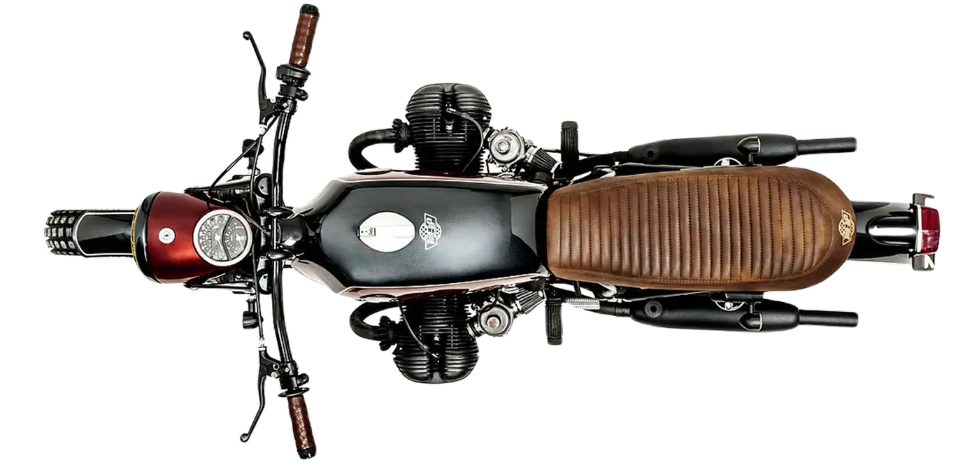 Motorcycle showcasing safety gear